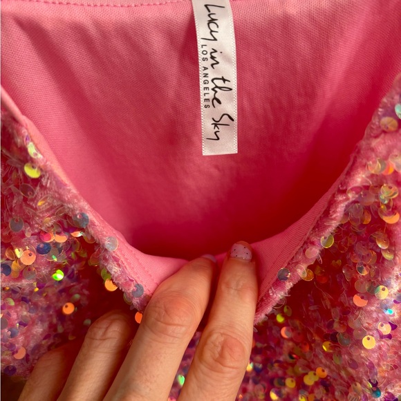 Lucy in the Sky pink sparkly dress size XS - Picture 4 of 4